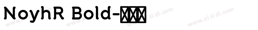 NoyhR Bold字体转换